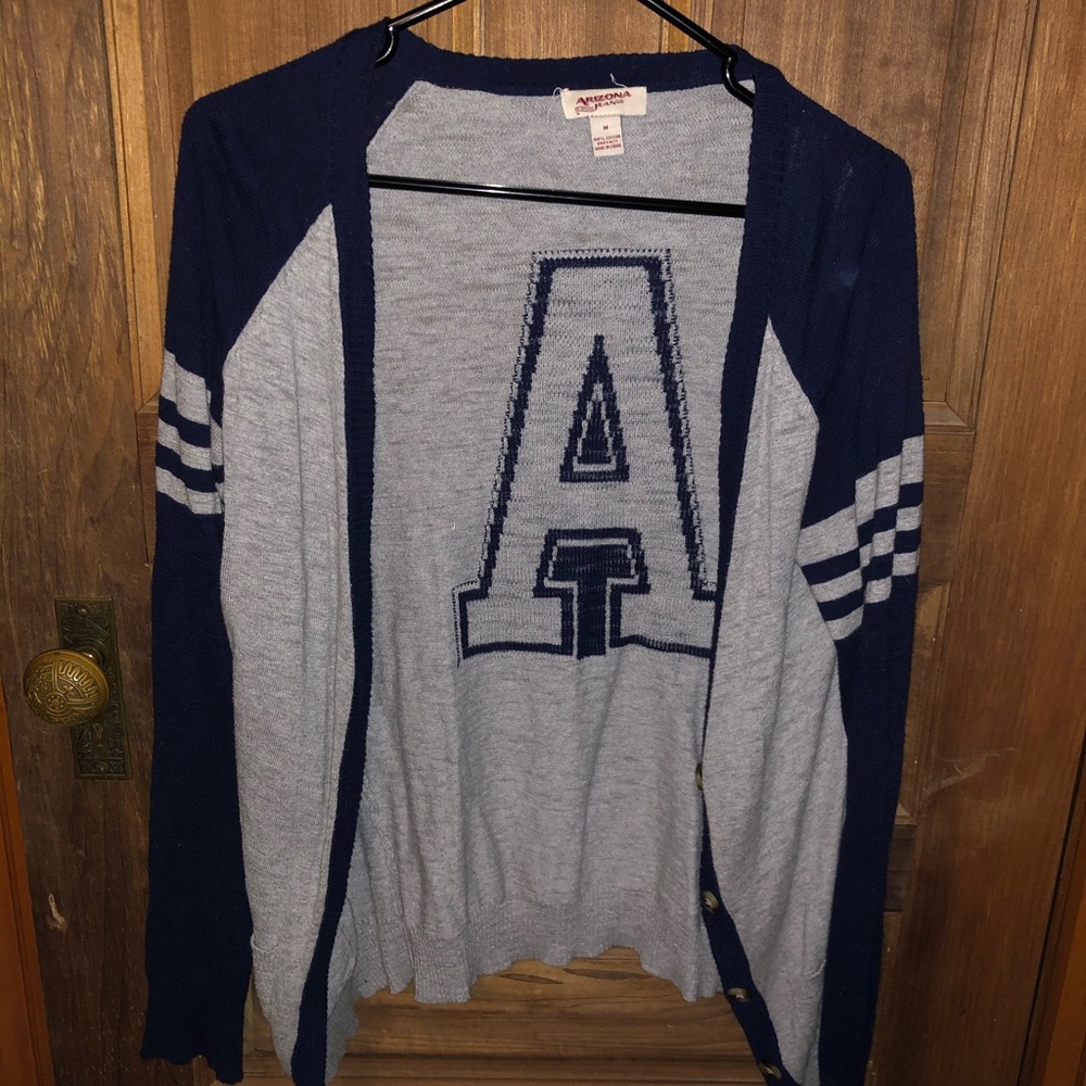 Arizona Navy blue & Gray Cardigan
